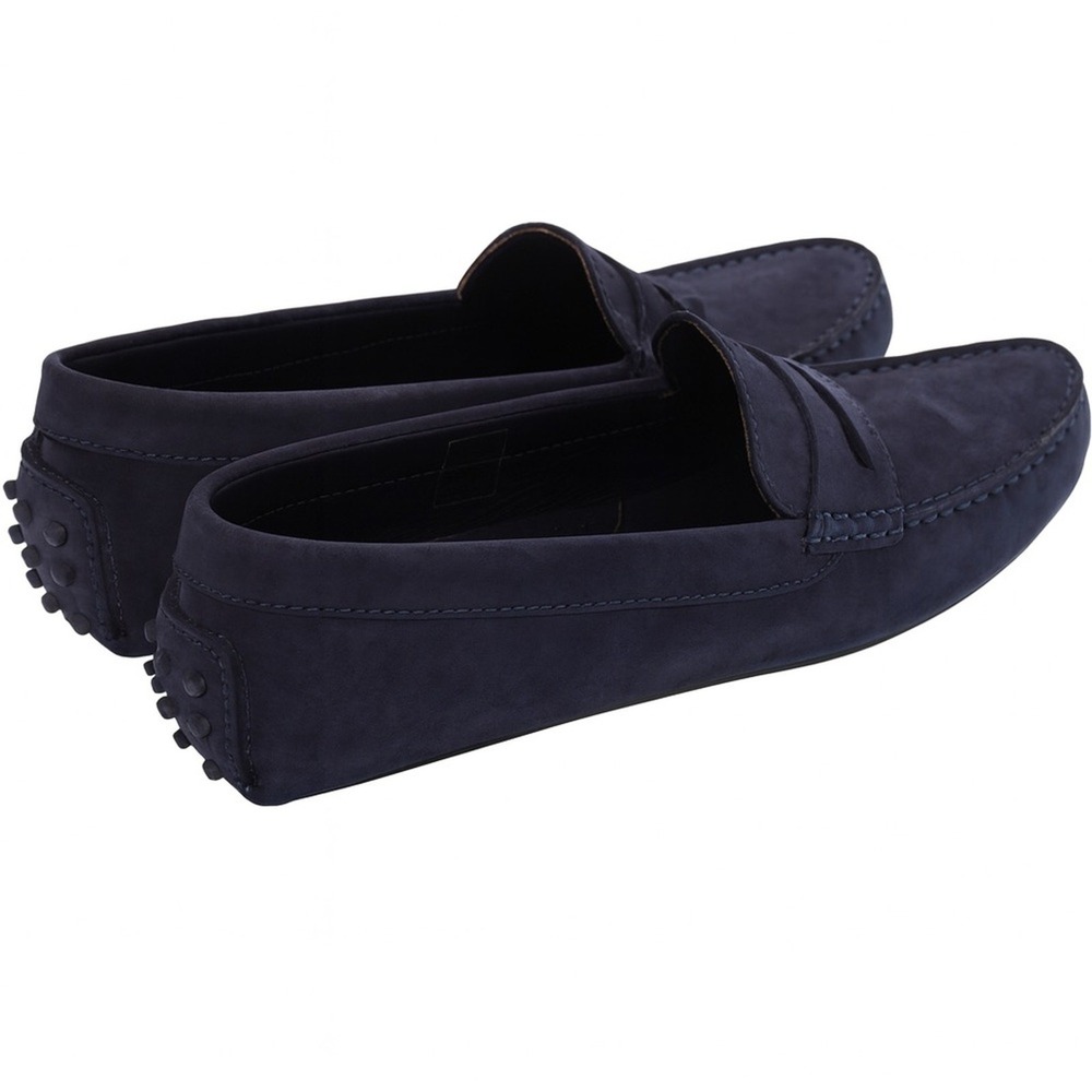 Aurelien Women's Navy Suede Driving Shoes Loafers 38 - Picture 3 of 5